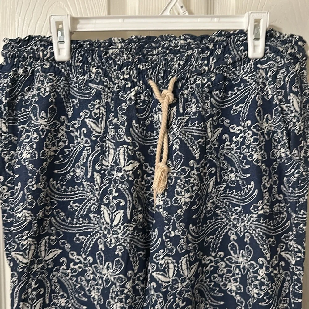 Roxy Oceanside Blue Print Pants size XL - Picture 4 of 8
